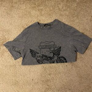 Fashion Nova Gray Crop Top